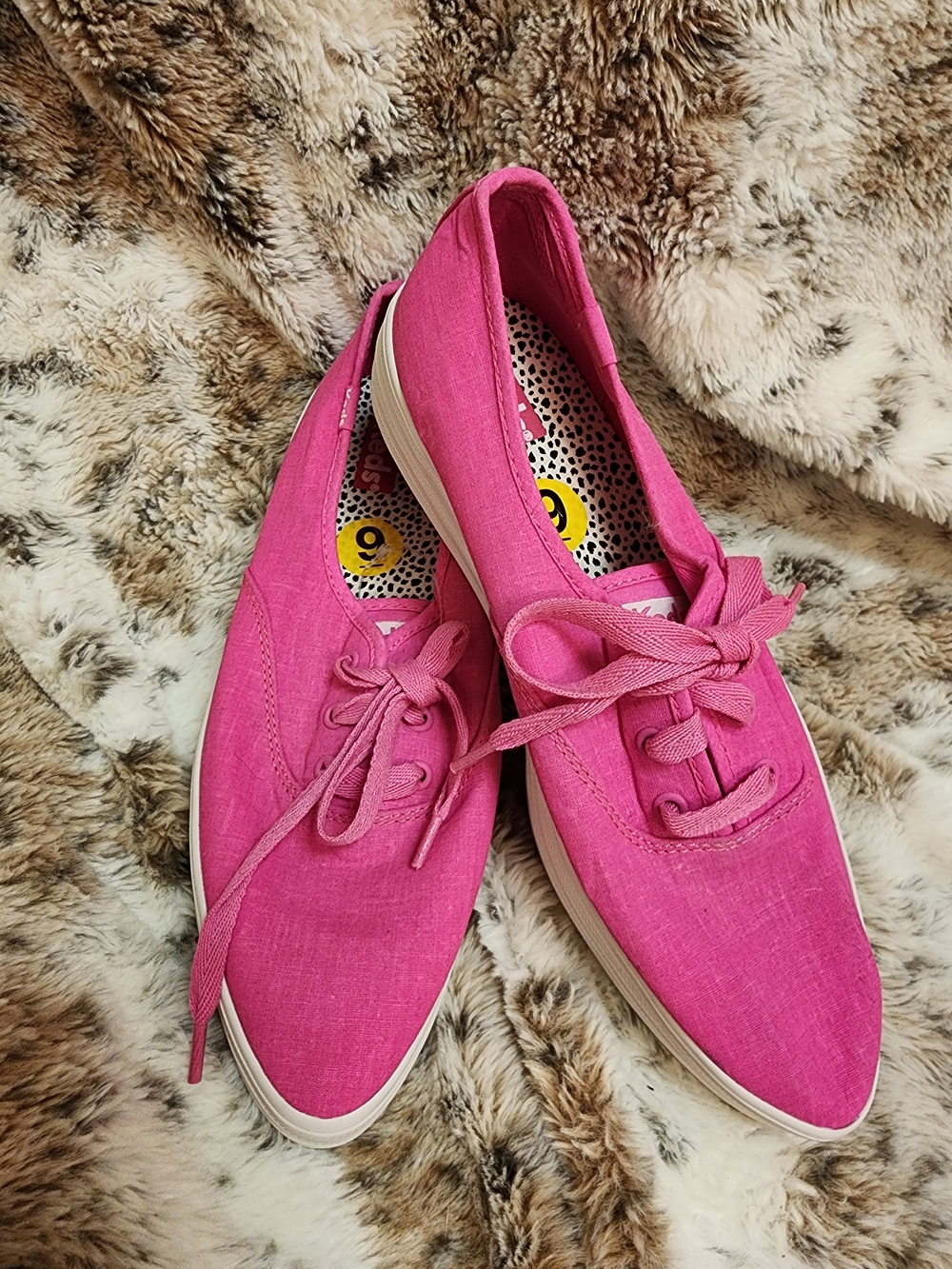 NWOT Keds Hot Pink Barbicore Canvas Lace-Up Platform Sneakers